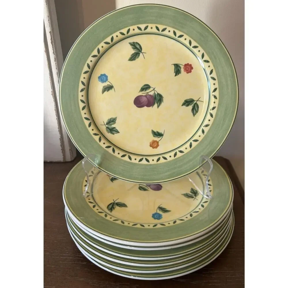 Victoria & Beale “SAVANNAH” 9060 Floral‎ Porcelain Salad Dessert Plates Set of 7
